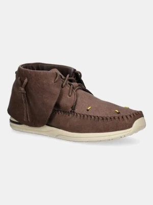 Visvim buty nubukowe fbt lhamo-folk męskie kolor brązowy 125102002002