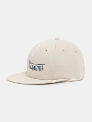 Visvim czapka z daszkiem z dodatkiem wełny excelsior ii cap kolor beżowy 125103003012
