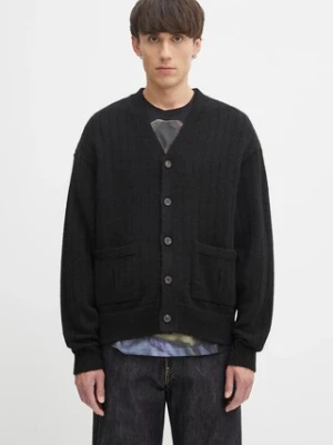 Visvim kardigan z wełną knit cardigan kolor czarny 125105012001