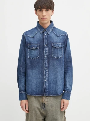 Visvim koszula jeansowa social sculpture shirt granatowy