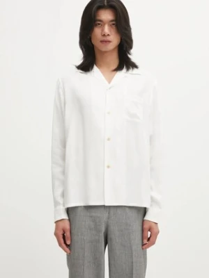 Visvim koszula KEESEY SHIRT L.S męska kolor biały relaxed 125205011006