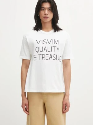 Visvim t-shirt JUMBO TEE S.S DMGD męski kolor biały z nadrukiem 125205010016