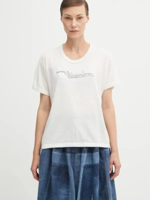 Visvim t-shirt wełniany carree tee s/s damski kolor beżowy 325105010006