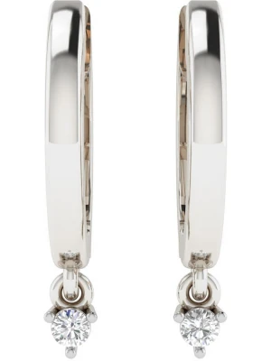 Vittoria Jewels Złote kolczyki-kreole z diamentami rozmiar: onesize