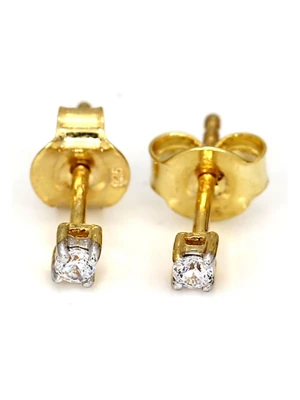 Vittoria Jewels Złote kolczyki-wkrętki z diamentami rozmiar: onesize