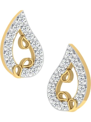 Vittoria Jewels Złote kolczyki-wkrętki z diamentami rozmiar: onesize