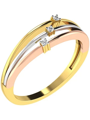 Vittoria Jewels Złoty pierścionek z diamentami rozmiar: 54