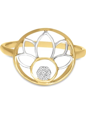 Vittoria Jewels Złoty pierścionek z diamentami rozmiar: 61