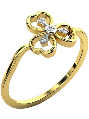 Vittoria Jewels Złoty pierścionek z diamentami rozmiar: 55