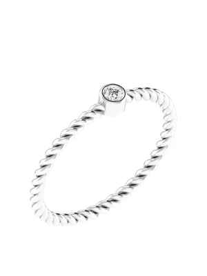 Vittoria Jewels Złoty pierścionek z diamentem rozmiar: 52