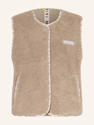 Vivi Mari Kamizelka Z Futerkiem Pluszowym beige