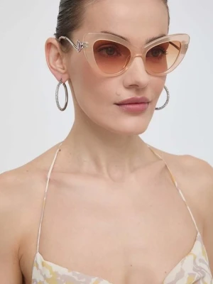 Vivienne Westwood okulary przeciwsłoneczne damskie kolor beżowy VW5058480