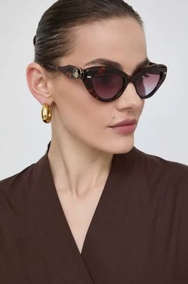 Vivienne Westwood okulary przeciwsłoneczne damskie kolor brązowy VW5053110