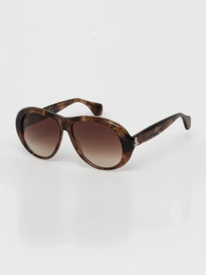 Vivienne Westwood okulary przeciwsłoneczne Frankie damskie kolor brązowy VW5102