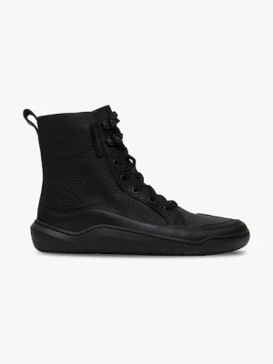 Vivobarefoot botki skórzane GOBI BOOT damskie kolor czarny na płaskim obcasie 203431