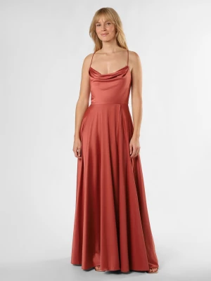 VM Damska sukienka wieczorowa Kobiety Sztuczne włókno pomarańczowy|czerwony jednolity,