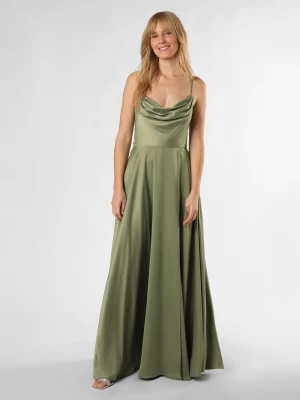 VM Damska sukienka wieczorowa Kobiety Sztuczne włókno zielony jednolity,