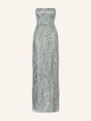 Vm Vera Mont Sukienka Wieczorowa Wykończona Cekinami I Ozdobnymi Perełkami grau