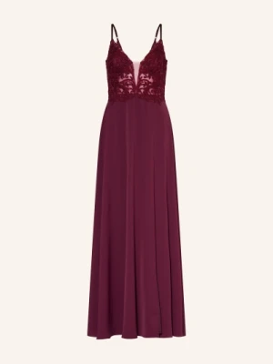 Vm Vera Mont Suknia Wieczorowa Z Koronką I Kamieniami Ozdobnymi braun