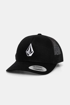 Volcom czapka z daszkiem kolor czarny z aplikacją D5532411