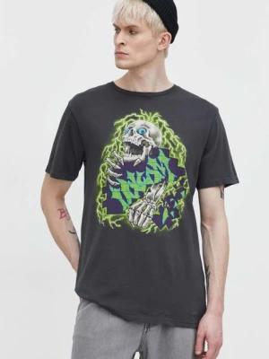 Zdjęcie produktu Volcom t-shirt bawełniany męski kolor szary z nadrukiem