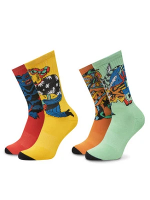 Volcom Zestaw 2 par wysokich skarpet unisex Fa Bob Mollena D6312506 Kolorowy