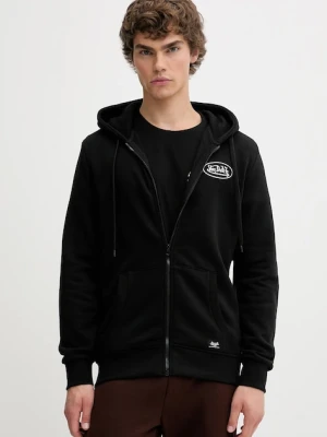 Von Dutch bluza męska kolor czarny z kapturem gładka VD.1.SWZ.SLI