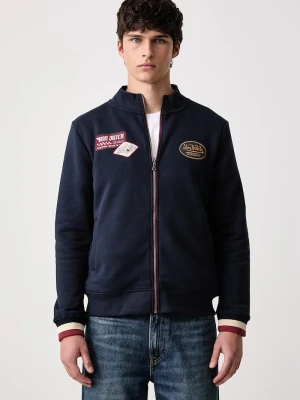 Von Dutch bluza rozpinana męska z bawełną granatowy