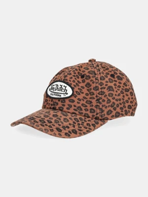 Von Dutch czapka z daszkiem bawełniana kolor brązowy VD.2.CB.LEO