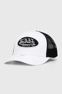 Von Dutch czapka z daszkiem kolor biały z aplikacją