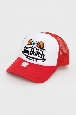 Von Dutch czapka z daszkiem kolor czerwony z aplikacją