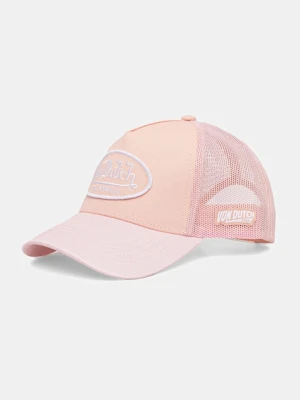 Von Dutch czapka z daszkiem kolor różowy VD.2.CB.GLIT