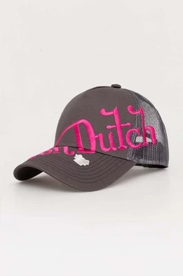 Von Dutch czapka z daszkiem kolor szary z aplikacją
