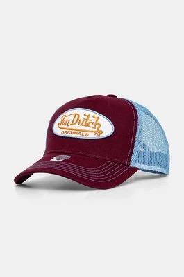 Von Dutch czapka z daszkiem TRUCKER BOSTON kolor fioletowy wzorzysta 7030129