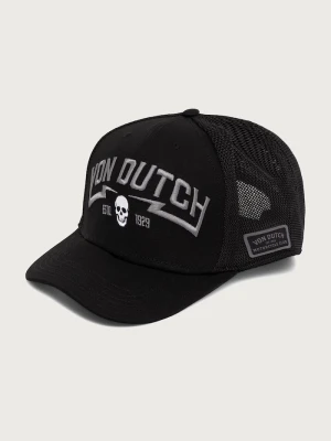 Von Dutch czapka z daszkiem trucker z bawełną czarny