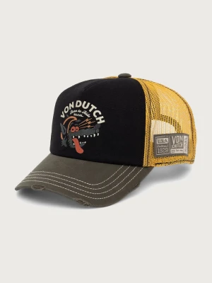 Von Dutch czapka z daszkiem trucker z bawełną czarny