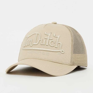 Von Dutch Originals Baseball Cap with Mesh Back Embroidered Logo uniseks Czapki beż rozmiar Akcesoria