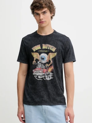Von Dutch t-shirt bawełniany męski kolor szary wzorzysty VD.1.TR.CARS