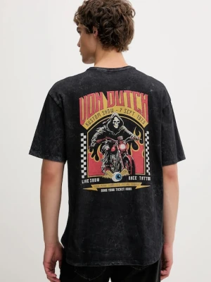 Von Dutch t-shirt bawełniany męski kolor szary z nadrukiem VD.1.H.TR.REAPER