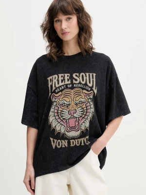 Von Dutch T-shirt damski bawełniany czarny