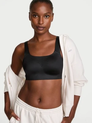 VSX Biustonosz sportowy z maksymalnym podtrzymaniem VSX Featherweight Max GlossyTech Victoria's Secret Czarny