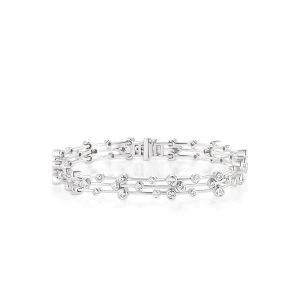 W.KRUK Bransoleta białe złoto z brylantami