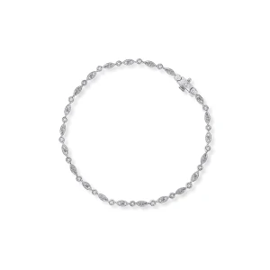 W.KRUK Bransoleta białe złoto z diamentami