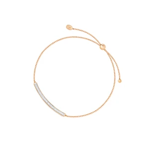 W.KRUK Bransoleta różowe złoto z brylantami