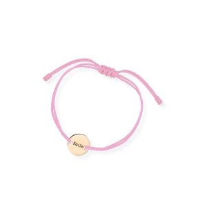 W.KRUK Bransoleta różowy sznurek Smile
