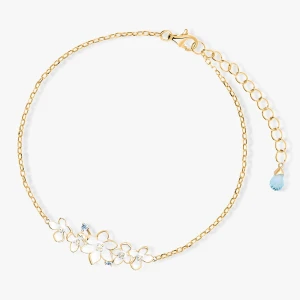 W.KRUK Bransoleta srebrna Kwiaty Nocy Biały Bez