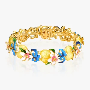 W.KRUK Bransoleta srebrna Kwiaty Nocy Cytrusy