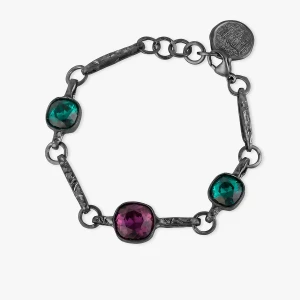 W.KRUK Bransoleta srebrna Motyle