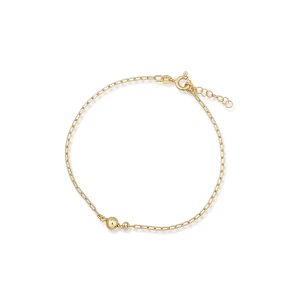 W.KRUK Bransoleta srebrna pozłacana na nogę