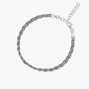 W.KRUK Bransoleta srebrna przeplatana